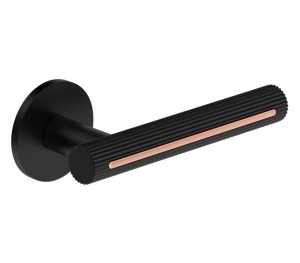 Dveřní klika Metal-Bud Eleganza / Elegant černý mat s měděnou vložkou