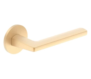 Dveřní klika s kulatou rozetou Metal-Bud Nova - zlatý mat (1)